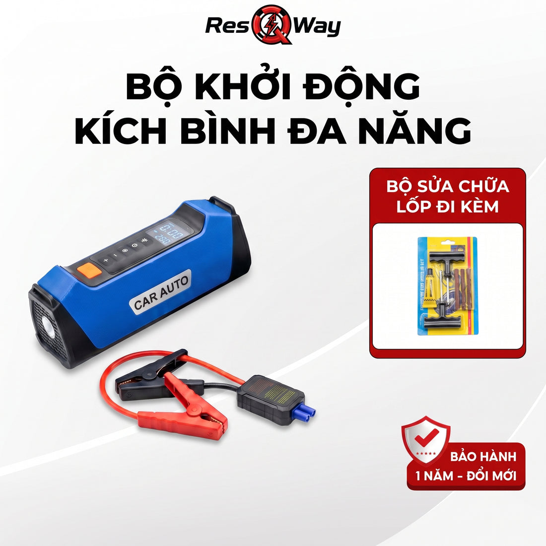 Bộ bơm lốp kích bình 4IN1 Car Auto