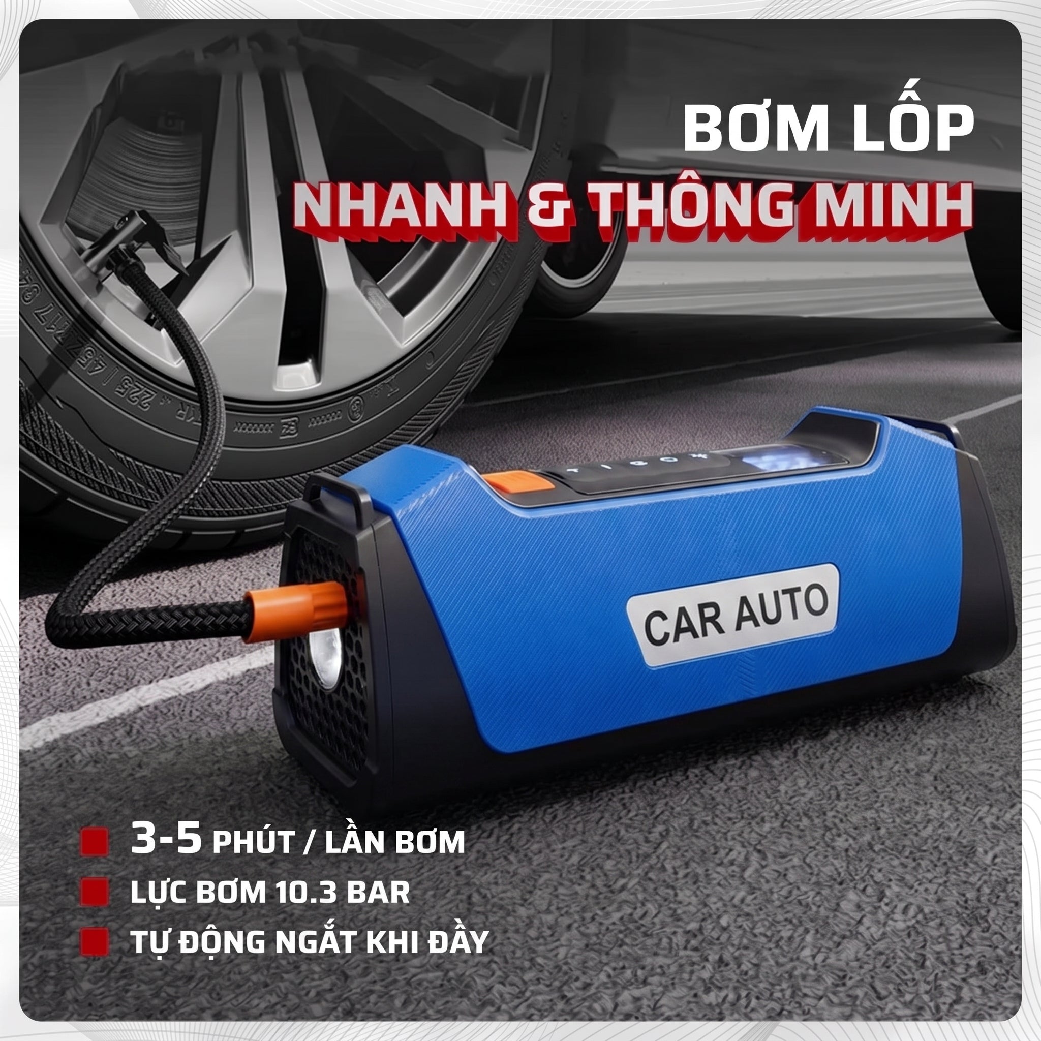 Bộ bơm lốp kích bình 4IN1 ResQway