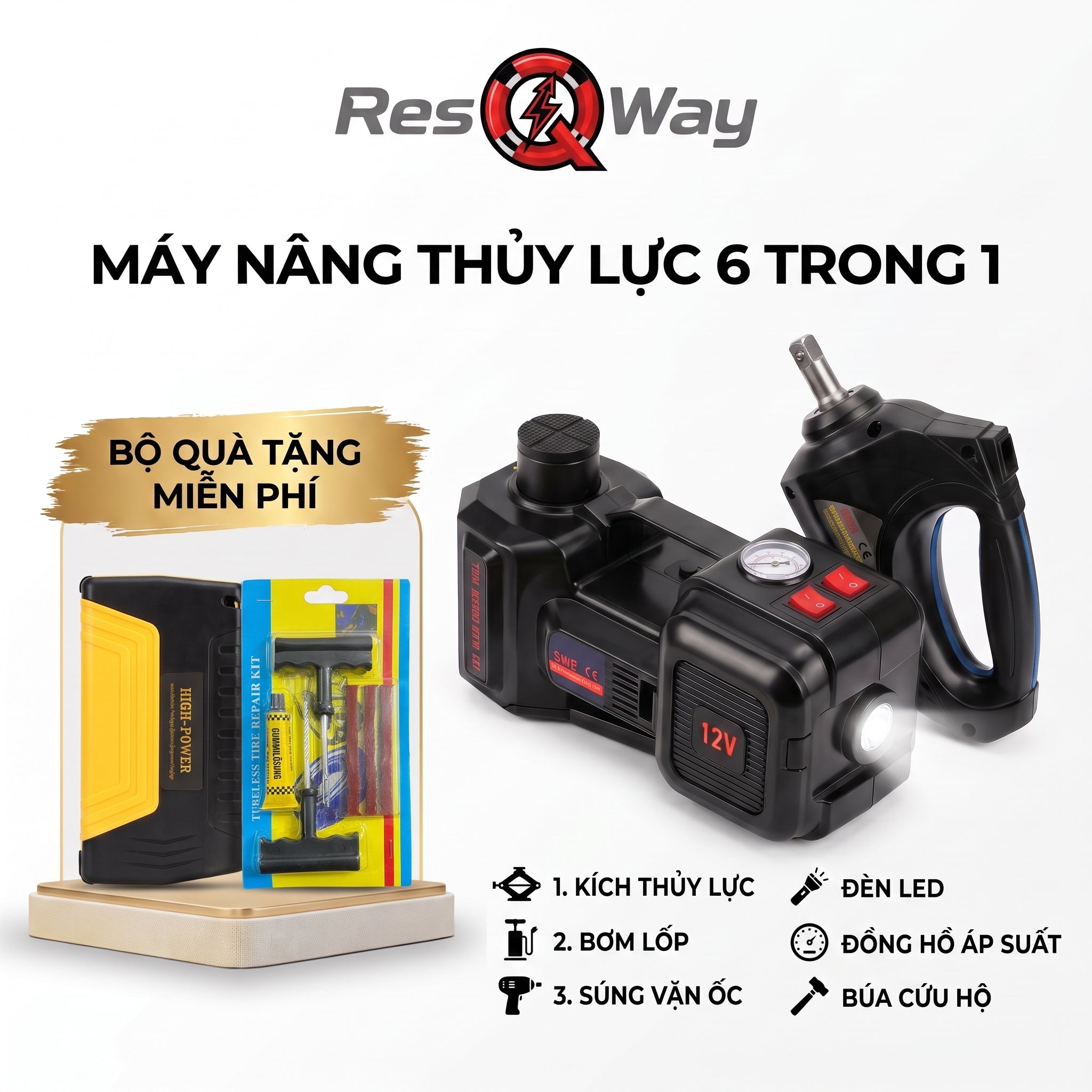 Bộ bơm lốp kích gầm 5T