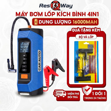Bộ bơm lốp kích bình 4IN1 ResQway